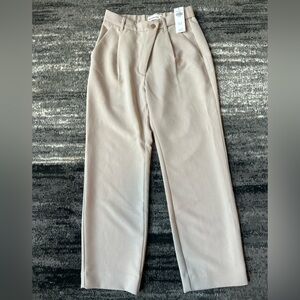 NWT ABERCROMBIE & FITCH Pleated Khaki Slacks With Crossover Waist